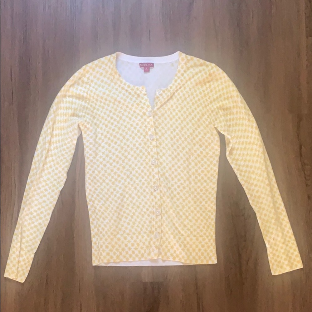 Yellow starburst cardigan